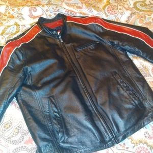 Men's genuin leather biker jacket